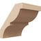 Ekena Millwork 5-inch W x 6-inch D x 6-inch H Valencia Rough Cedar Woodgrain TimberThane Knee Brace, Primed BRCUR05X06X06VALRCPR - alternate 1